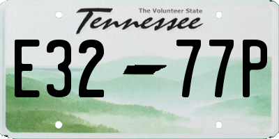 TN license plate E3277P