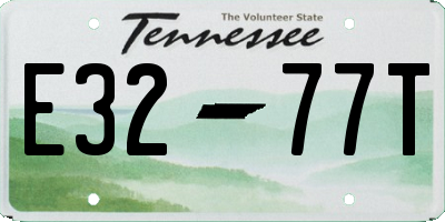 TN license plate E3277T