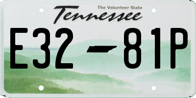 TN license plate E3281P