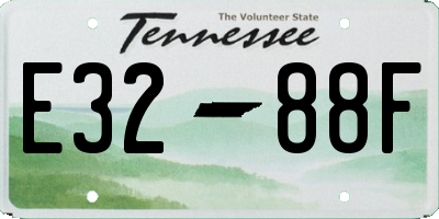 TN license plate E3288F