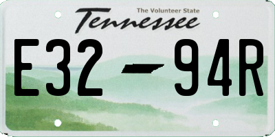 TN license plate E3294R