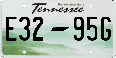 TN license plate E3295G