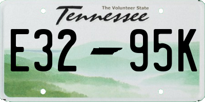 TN license plate E3295K