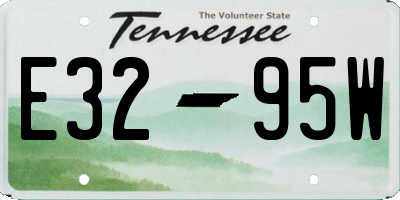 TN license plate E3295W