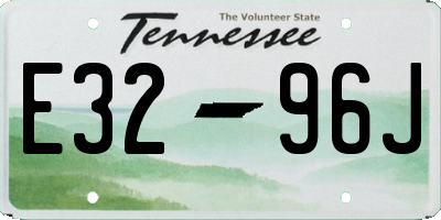 TN license plate E3296J