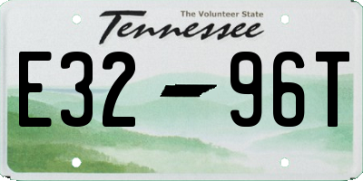 TN license plate E3296T