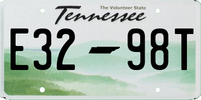 TN license plate E3298T