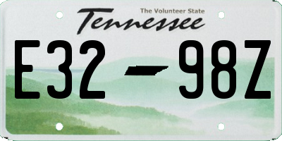 TN license plate E3298Z