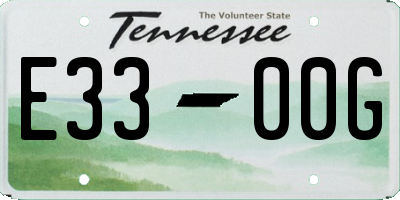 TN license plate E3300G