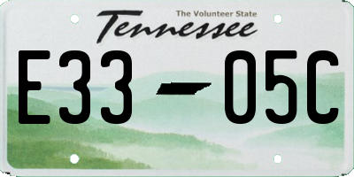 TN license plate E3305C