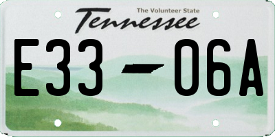 TN license plate E3306A