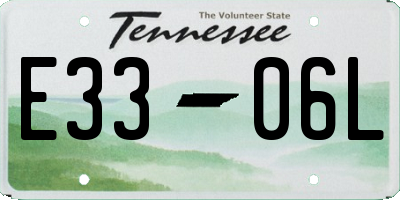 TN license plate E3306L