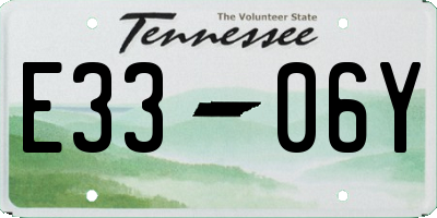 TN license plate E3306Y