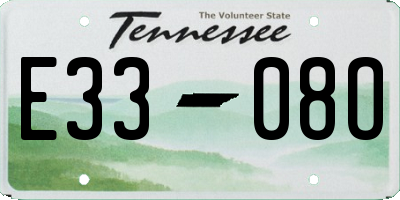 TN license plate E3308O