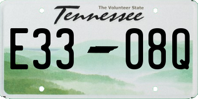 TN license plate E3308Q