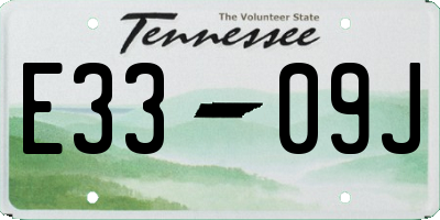 TN license plate E3309J