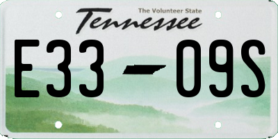 TN license plate E3309S
