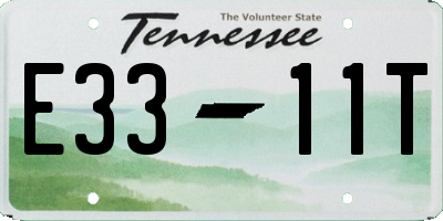 TN license plate E3311T