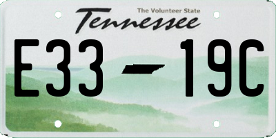 TN license plate E3319C