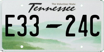 TN license plate E3324C