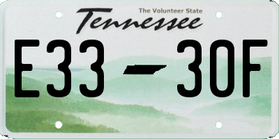 TN license plate E3330F