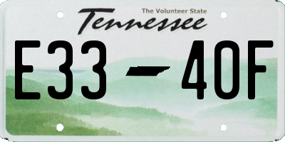 TN license plate E3340F