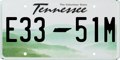 TN license plate E3351M