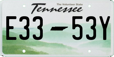 TN license plate E3353Y