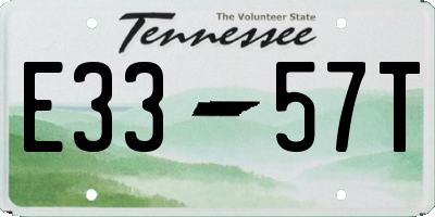 TN license plate E3357T