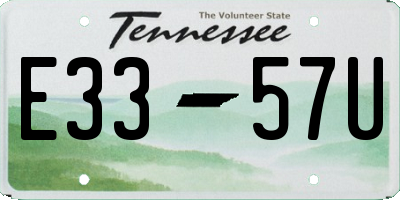 TN license plate E3357U