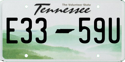 TN license plate E3359U