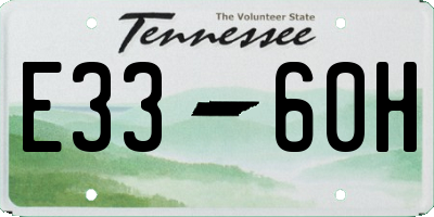 TN license plate E3360H