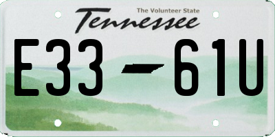 TN license plate E3361U