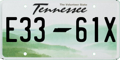 TN license plate E3361X