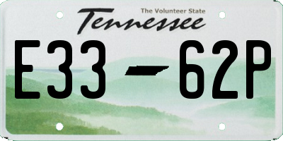 TN license plate E3362P