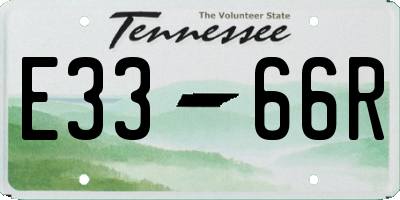 TN license plate E3366R