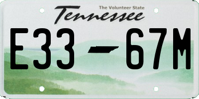 TN license plate E3367M