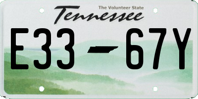 TN license plate E3367Y
