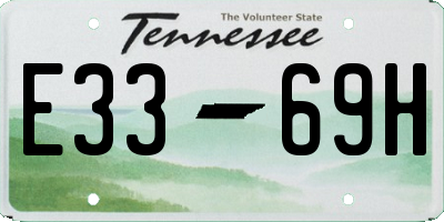 TN license plate E3369H