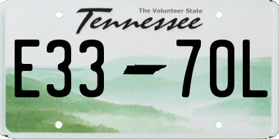 TN license plate E3370L