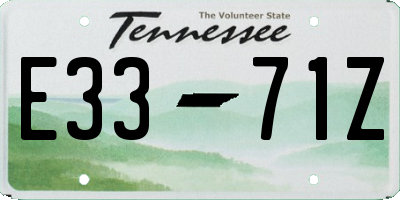 TN license plate E3371Z