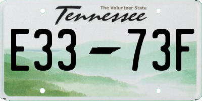 TN license plate E3373F