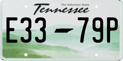 TN license plate E3379P