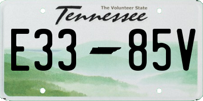 TN license plate E3385V