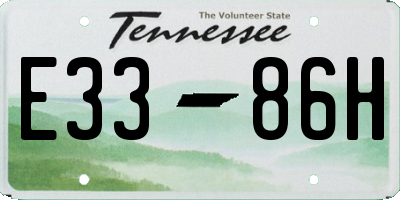 TN license plate E3386H