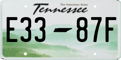 TN license plate E3387F