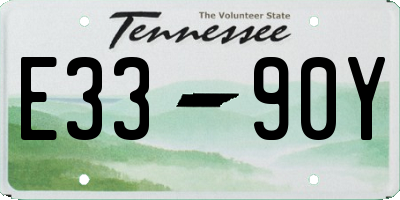 TN license plate E3390Y