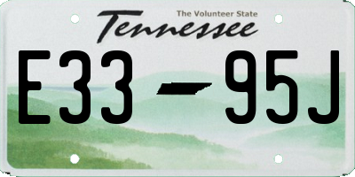 TN license plate E3395J