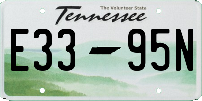 TN license plate E3395N