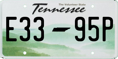 TN license plate E3395P